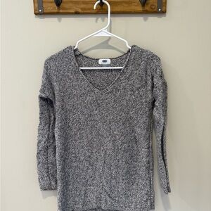 Gray V-Neck Sweater